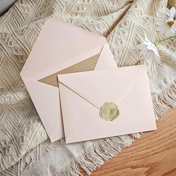Stationery Set,stationary letter and envelopes 4x6 Envelopes,28 Stationery Writing Papers with 14 Matching Envelopes (Pink)
