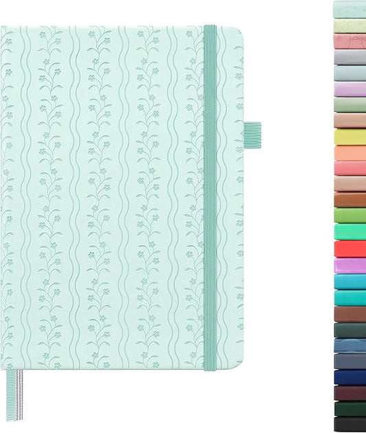 &And Per Se Lined Hardcover Notebook – A5 5.7"x8" College Ruled, 160 Pages, 100gsm Thick Paper – Aesthetic Journal for Women, Gift-Ready Planner, Everyday Writing Notebook (Light Blue)