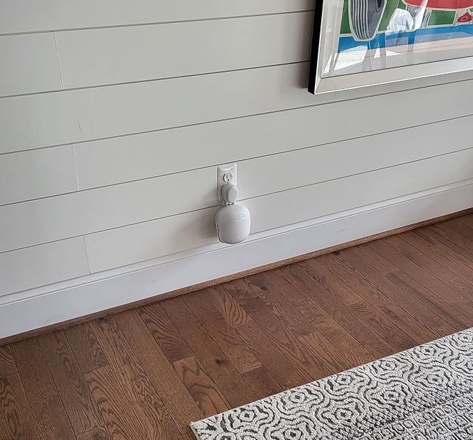 The Nest WiFi Pro Genie Wall Mount Outlet Holder Stand (2-Pack) | Lowest Profile | Open Access | No Messy Screws or Tape | Reinforced Support | Horizontal and Vertical Outlets
