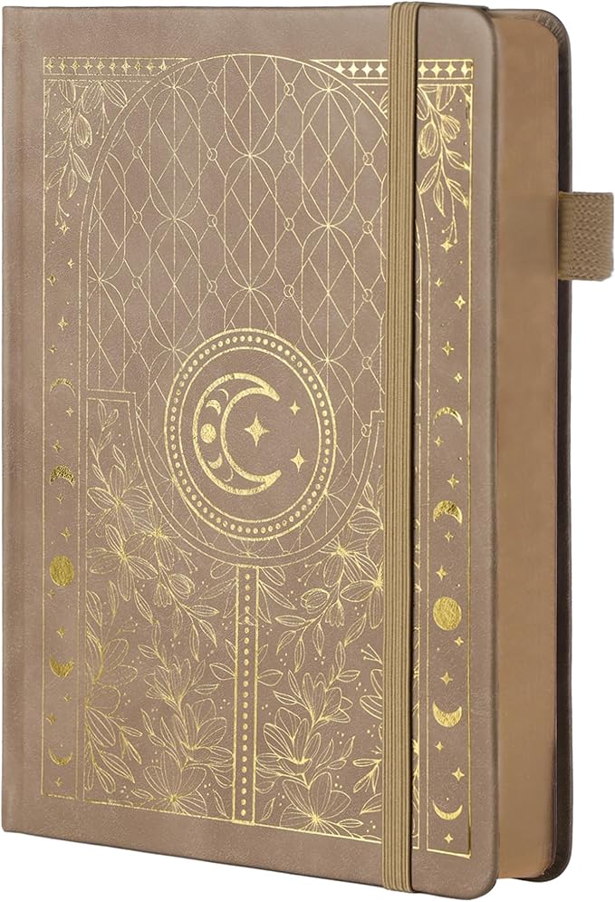 TIEFOSSI Dotted Journal Notebook, 160gsm 256 Numbered Thick Paper, A5 Hardcover Dotted Grid Diary for Women Men Work Writing, Journaling, Drawing, 5.8 x 8.3 in