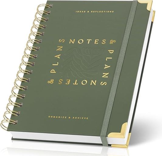 Aesthetic Daily Planner And Notebook With Hourly Schedule - Beautiful Spiral To do List Notepad For Work/Home to Organize Tasks And Appointments - Stylish School/Office Supplies Book For Women