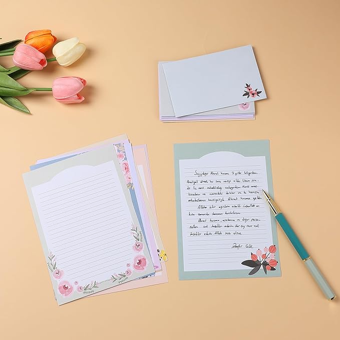 Mr. Pen- Stationery Writing Paper Set with Envelopes, 5.2" x 7.3" | 60 Letter Sheets & 30 Envelopes, Smooth Printable Letter Paper for Handwritten Notes, Personal Letters, Invitations