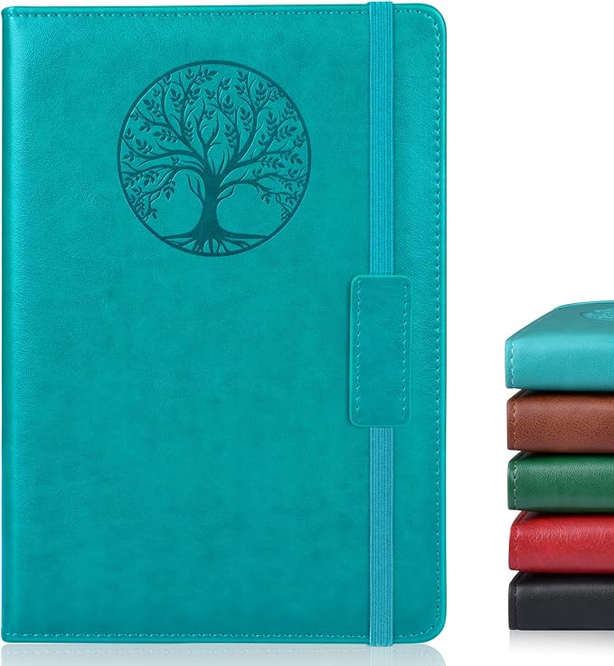 Lined Journal Notebook for Women Men,256 Thick Pages,A5 Hardcover Vintage Leather Journal for Writing,Travel,Business,Work, School,College Ruled Notebooks for Note Taking,Daily Diary 5.7"×8.3"
