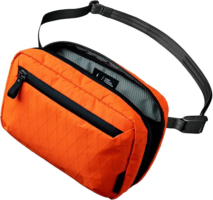 ALPAKA Elements Tech Case - Travel Organizer Pouch for Electronics, Cables, EDC with Weatherproof Fabrics, YKK Zippers (Hot Orange RVX21 Fabric, Halloween Edition)