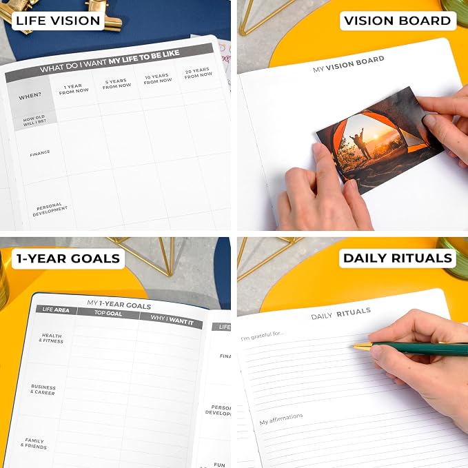 Clever Fox Planner Daily PRO - 8.5 x 11" A4 Size Daily Life Planner and Gratitude Journal to Increase Productivity, Time Management and Hit Your Goals - Undated - Lasts 3 Months (Royal Blue)
