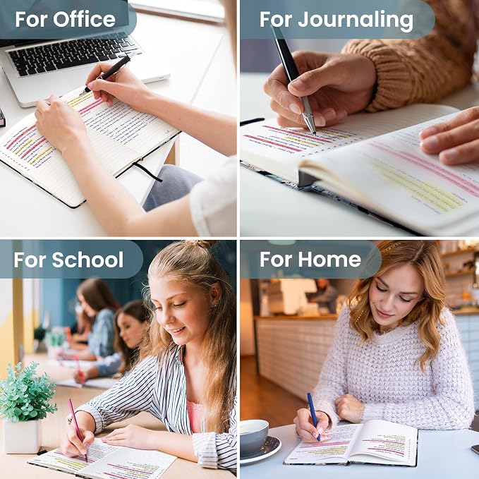 Lined Journal Notebook for Women & Men, Hardcover Leather Journal for writing, A5 College Ruled Notebook for Work & Note Taking, Perfect for Office School Home Supplies, 160 Pages, Twilight Serenade