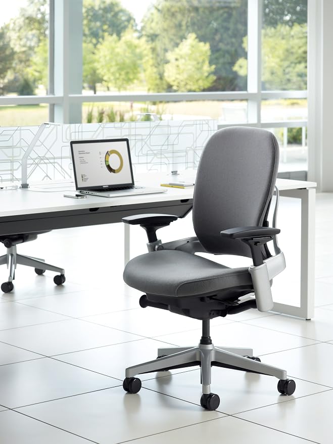 Steelcase Leap Plus Chair with 500 lb Capacity, Barley Fabric