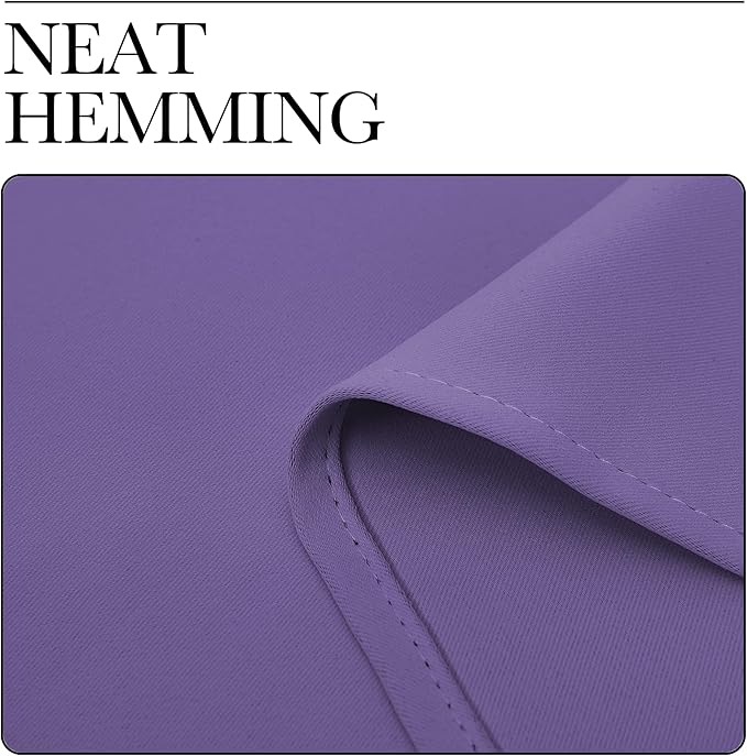 NICETOWN Lilac Purple Blackout Curtains 90" Long for Office, Dining Room, Guest Room, Sound Reducing Heat and Cold Block Curtain Panels for Modern Room Decorative (55" Wide, 2 Pieces)