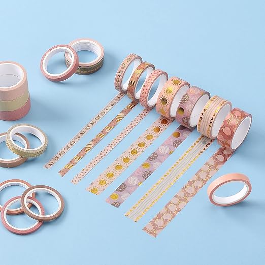 Mr. Pen- Washi Tape Set, 21 Rolls, Assorted Sizes, Boho Design | 5.5 Yards/Roll, Washi Tape for Scrapbook, Arts, Crafts, Journals and Planners