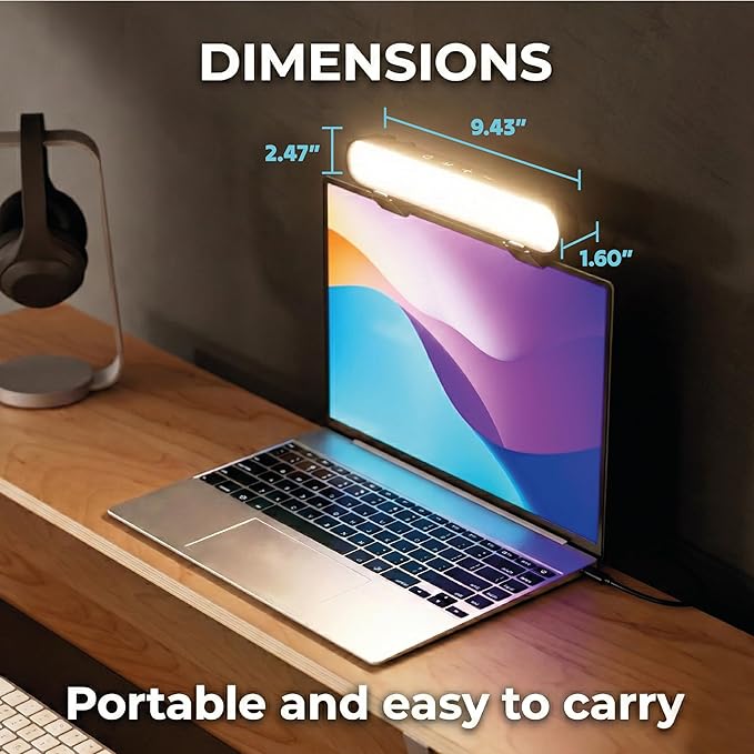 HumanCentric Video Conference Lighting, Laptop Only Webcam Light for Streaming, LED Laptop Light for Video Conferencing, Zoom Lighting for Computer, Upgrade Light for Zoom Meetings