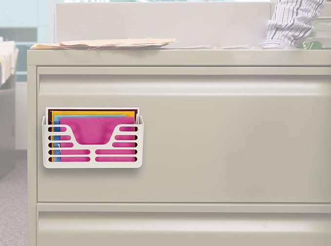 Officemate Magnet Plus Magnetic, Utility Pocket, White (92541) 3 x 10.25 x 5.25 Inches
