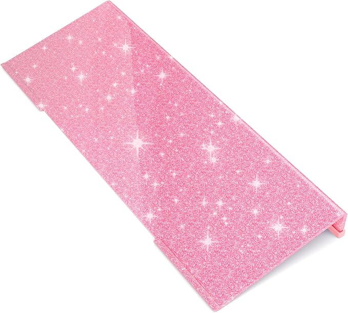 WINFFOR Comfortable Computer Keyboard Stand - Ergonomic Keyboard Riser Acrylic Tilted Keyboard Holder for Easy Typing&Working at Home Office - Fits All Keyboard Sizes - 17'' Wide (Glitter Pink)
