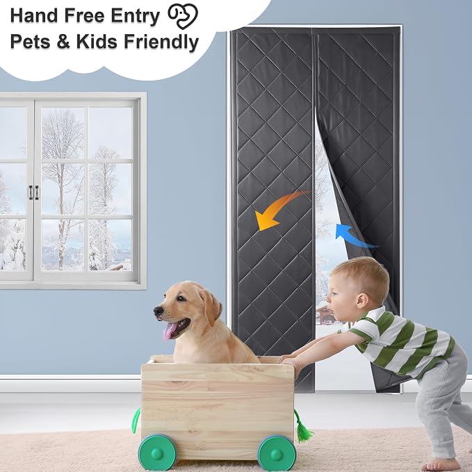 RYB HOME Summer Heat Blocking Thick Quilted Insulated Curtains, Thermal Insulated Curtains Room Divider for Energy Saving Window Treatment for Bedroom Living Room, W32 x L80, Grey, 1 Panel