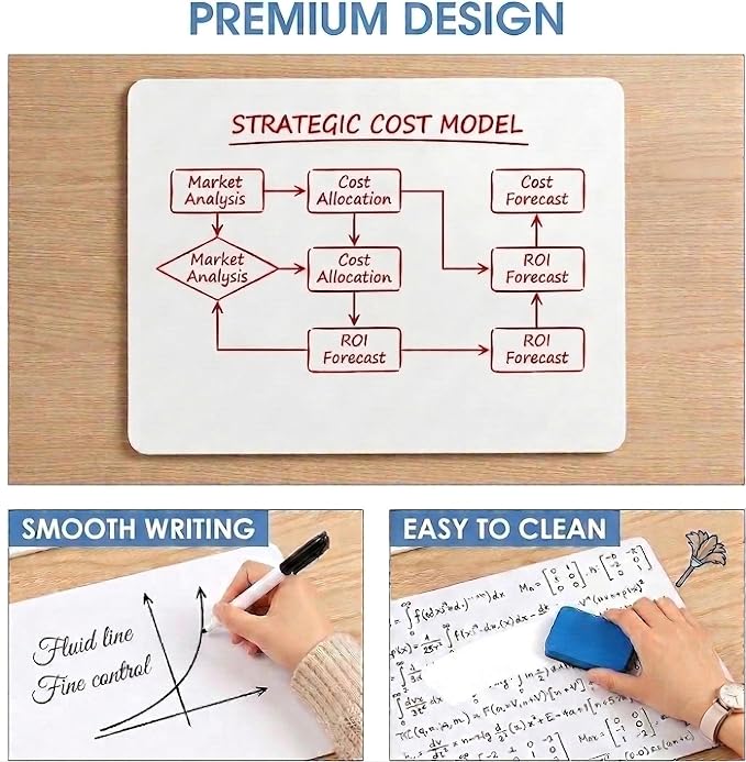 Small Dry Erase Board 9x12 (2 Pack) – Mini White Board for Kids & Students, Double-Sided Portable Whiteboard Small Dry Erase Board for Classroom, Office & Home Learning