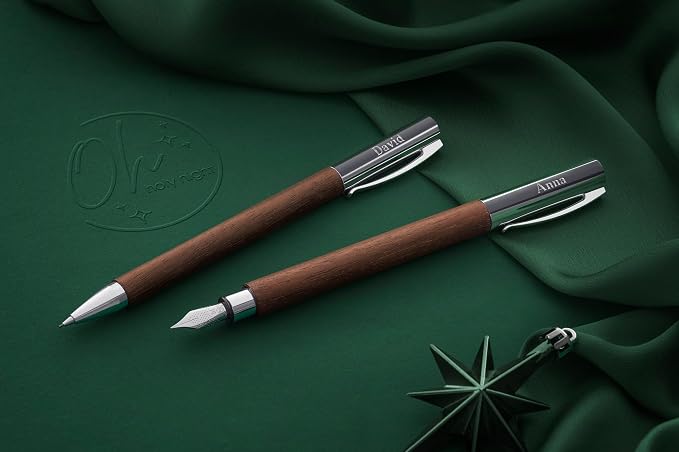 Faber-Castell Ambition Fountain Pen, Walnut Wood - Broad