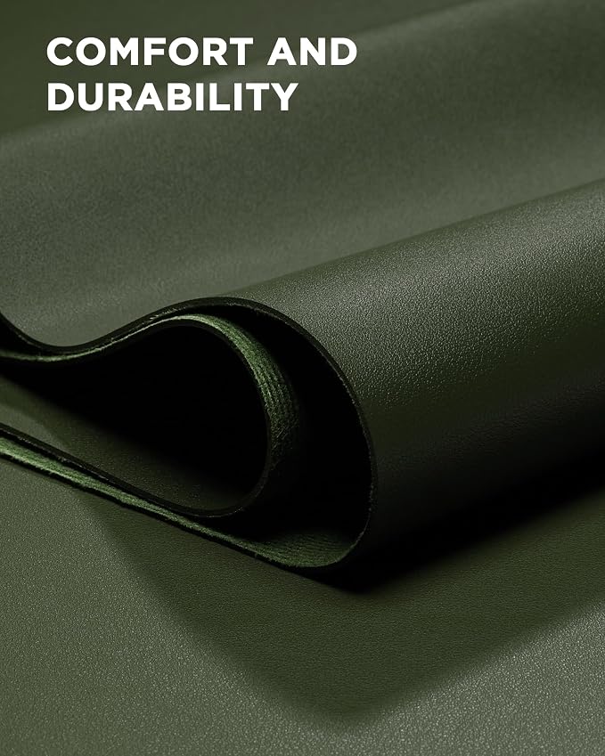 YSAGi 55" x 24" Large PU Leather Desk Mat for Keyboard and Mouse - Waterproof Non-Slip Desk Pad Protector for Office, Home, Writing Desk, Olive Green