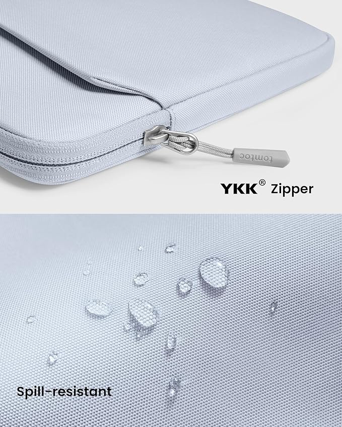 tomtoc Slim Laptop Sleeve Case for 13-inch 2026 New MacBook Air M5/A3449 M4/A3420 M3/A3113 M2/M1, Fits MacBook Neo A18 Pro, Water-Resistant Protective Carrying Case with Accessories Pocket
