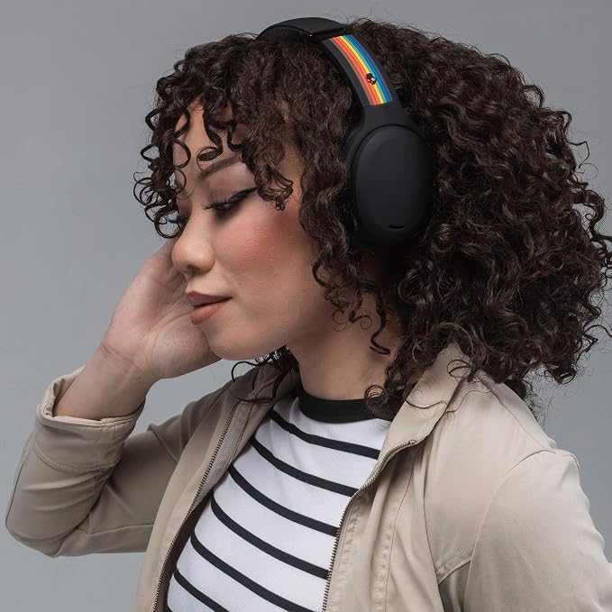 Skullcandy Crusher ANC 2 Wireless Over-Ear Bluetooth Headphones with Multi-Sensory Bass, Active Noise Cancelling, Up to 60 Hours Battery, Microphone for iPhone Android - All Love 2026