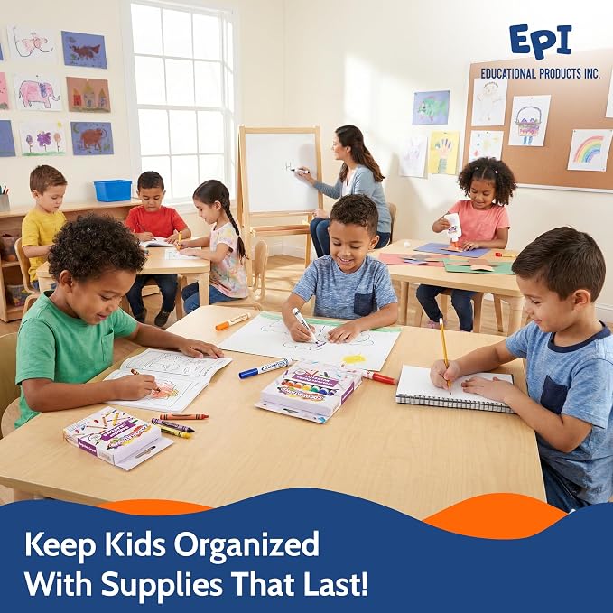EPI Essentials Back to School Supplies for Kids – 54 Items in Kit – Kindergarten to 1st Grade School Supply Packs – Wide-Ruled Bundle with Composition Notebooks – Suitable for Homeschooling