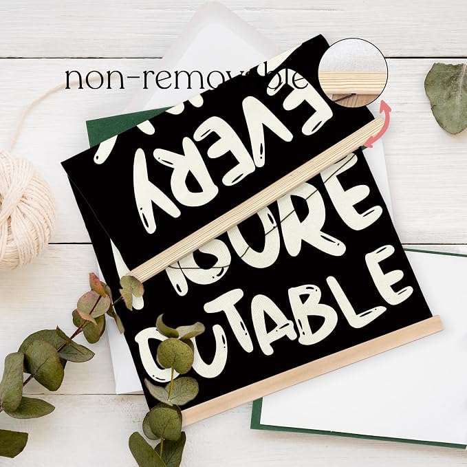 YQDEJ Everything is Figureoutable Black Inspirational Wall Art Poster Hanger Frame, Black Positive Affirmations Wall Decor, Motivational Wall Art for Home Office Classroom, 12x16 Inch