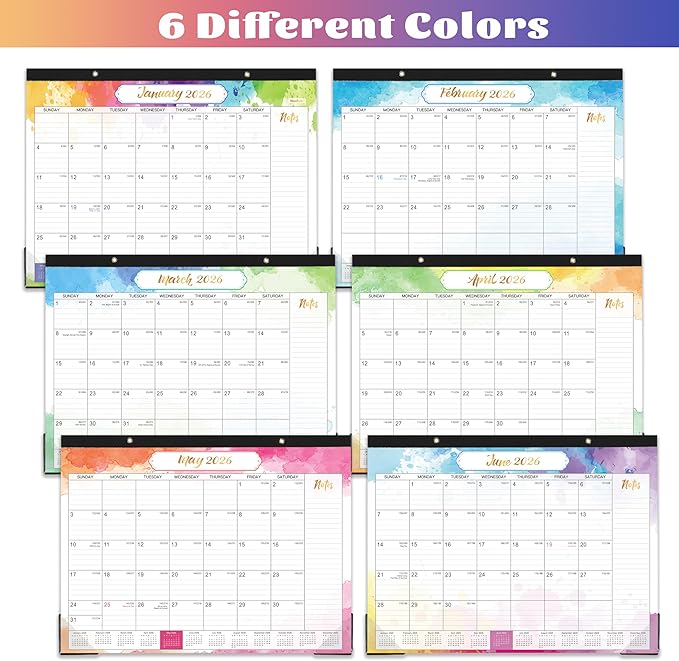 2026 Desk Calendar - JAN 2026 - DEC 2026, 14.6" x 11.4" 2026 Calendar, 12 Months Desk Calendar, Desk Pad, Colorful