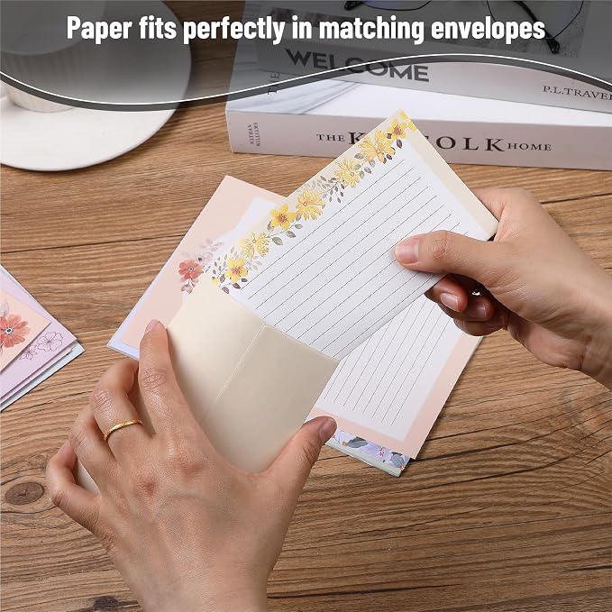 Mr. Pen- Stationery Writing Paper Set with Envelopes, 5.2" x 7.3" | 60 Letter Sheets & 30 Envelopes, Smooth Printable Letter Paper for Handwritten Notes, Personal Letters, Invitations