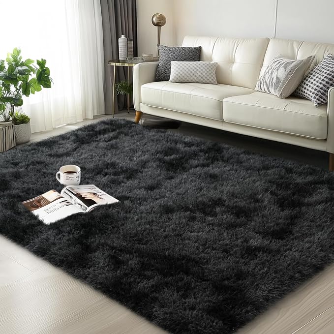 Mugorn Small Soft Shag Rugs for Bedroom, 3x5 Fluffy Area Rugs for Living Room