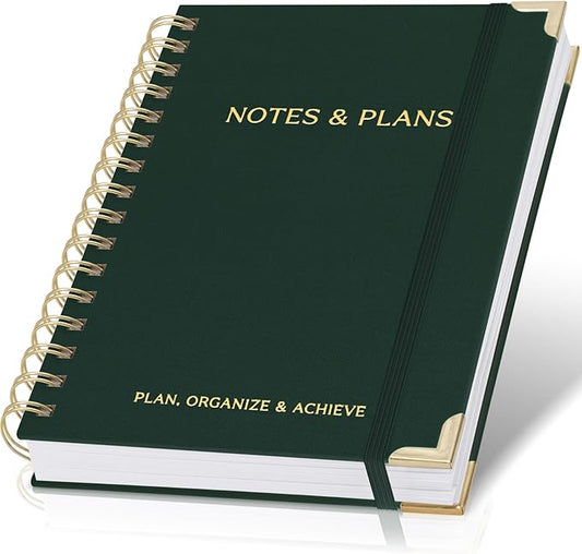 ZICOTO Aesthetic Daily Planner And Notebook With Hourly Schedule - Aesthetic Spiral To do List Notepad For Work/Home to Organize Tasks And Appointments - Stylish School/Office Supplies Book For Women