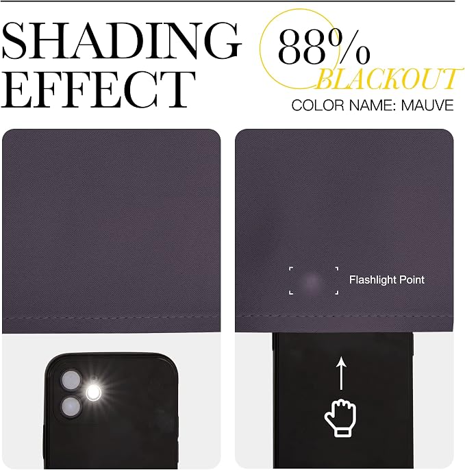 NICETOWN Greyish Purple Blackout Curtains 86 inches Length for Living Room, 2 Panels, 55" Wide, Thermal Insulated Long Drapes for Large Window