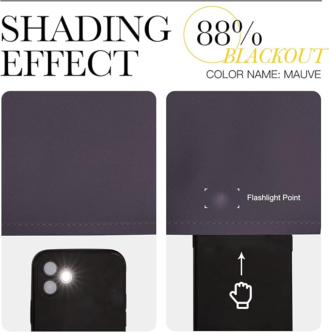 NICETOWN Bedroom Blackout Curtain Panel - (120 inches by 102 inch, Greyish Purple, 1 PC) Energy Saving Thermal Insulated Grommet Blackout Drapery for Patio, Room Divider Curtain
