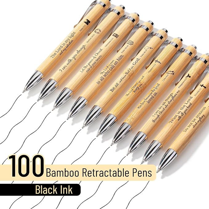 Mr. Pen- Bible Verse Pens Bulk, 100 Pack, Black Ink | Christian Pens for Women Men