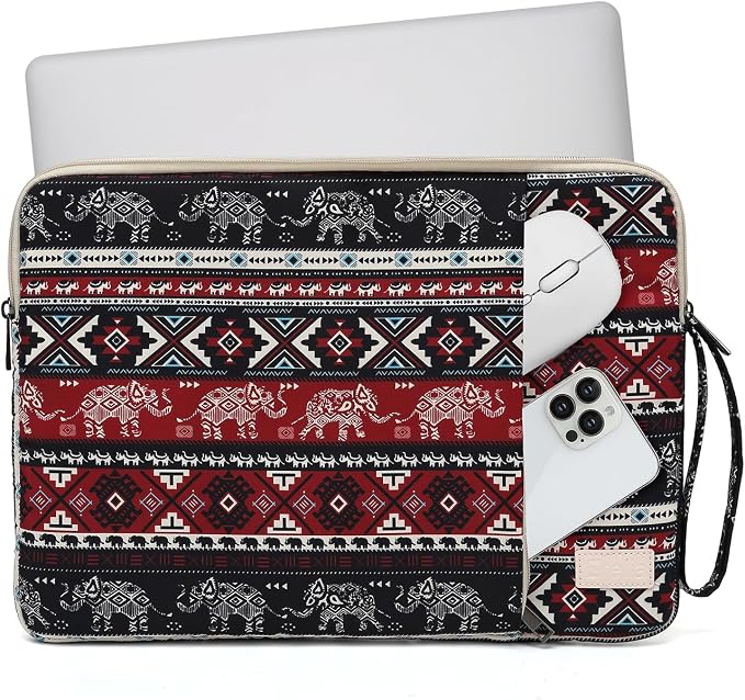 Laptop Sleeve 13.3 inch14 Inch, 15.6inchWater Resistant Traveling Computer Cover with Handle, Shockproof Protective Carrying Laptop Case (Y8-Red Elephant, 12.5 inch-13.5 inch)