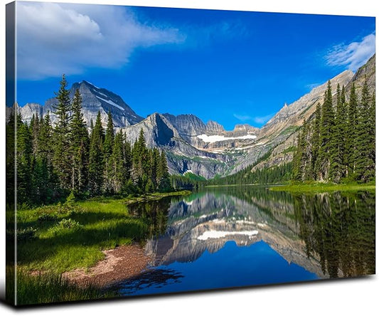 Nature Mountain Wall Art for Living Room Banff National Park Posters Colorado Mountains Pictures for Living Room Wall Decor Moraine Lake Landscape Canvas Painting Prints Artwork Home Decoration 16x24"