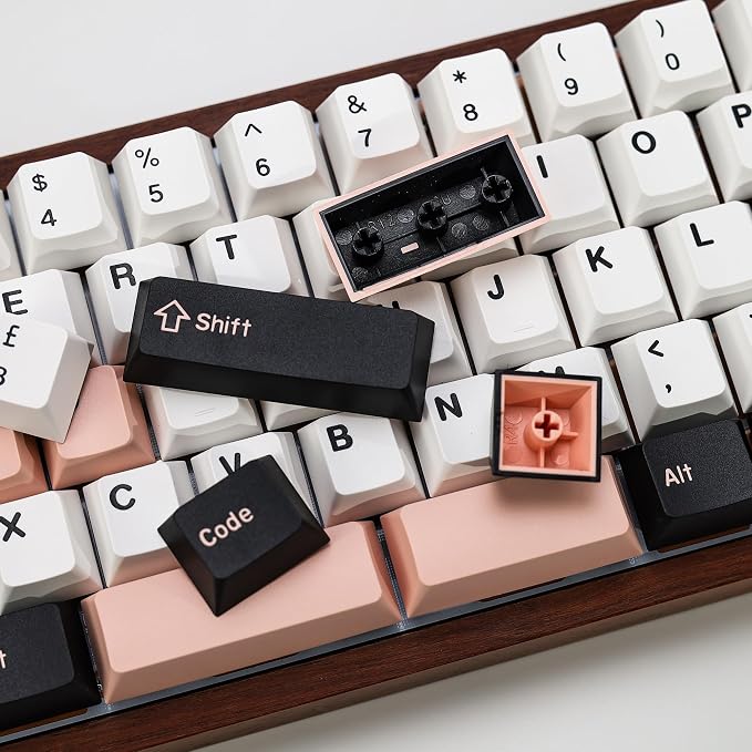 Olivia Female keycaps PBT Double Shot Keycap Set,174 Keys Pink Keycaps 60 Percent Cherry Profile Keycap for 61/64/68/84/87/100/104/108 Mechanical Keyboard