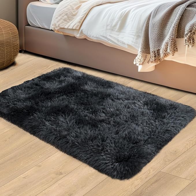 Mugorn Small Soft Shag Rugs for Bedroom, 2x3 Fluffy Area Rugs for Living Room