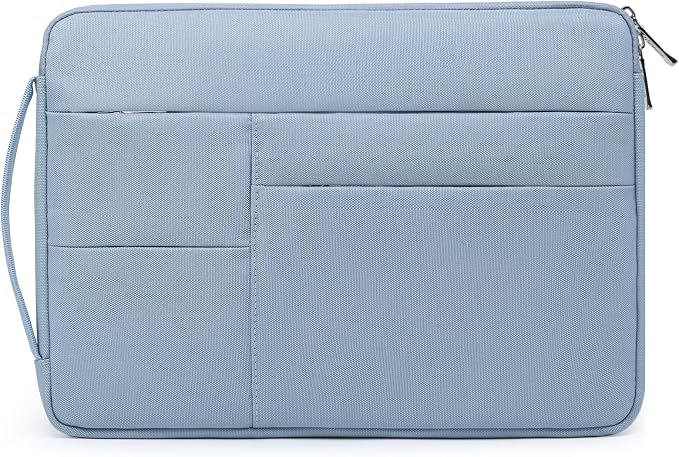 HYZUO 17-17.3 Inch Laptop Sleeve Bag Briefcase for 17" 17.3" HP/Dell/Lenovo/ASUS/LG/MSI Gaming Laptop/Razer Blade 17/18, Men Women NoteBook Protective Case Bag, Pale Blue