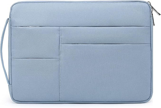 HYZUO 17-17.3 Inch Laptop Sleeve Bag Briefcase for 17" 17.3" HP/Dell/Lenovo/ASUS/LG/MSI Gaming Laptop/Razer Blade 17/18, Men Women NoteBook Protective Case Bag, Pale Blue