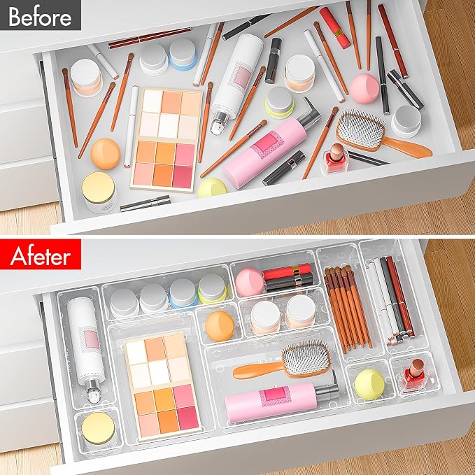 45P Clear drawer organizers