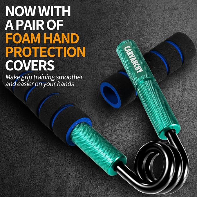 Grip Strength Trainer Set, 6 Pack, 50-350LB, Wrist Forearm Strengthener, Metal No Slip, Hand Grip Gripper Strengthener for Strength Training and Exercise, Hand Workout Squeezer Grip Strength