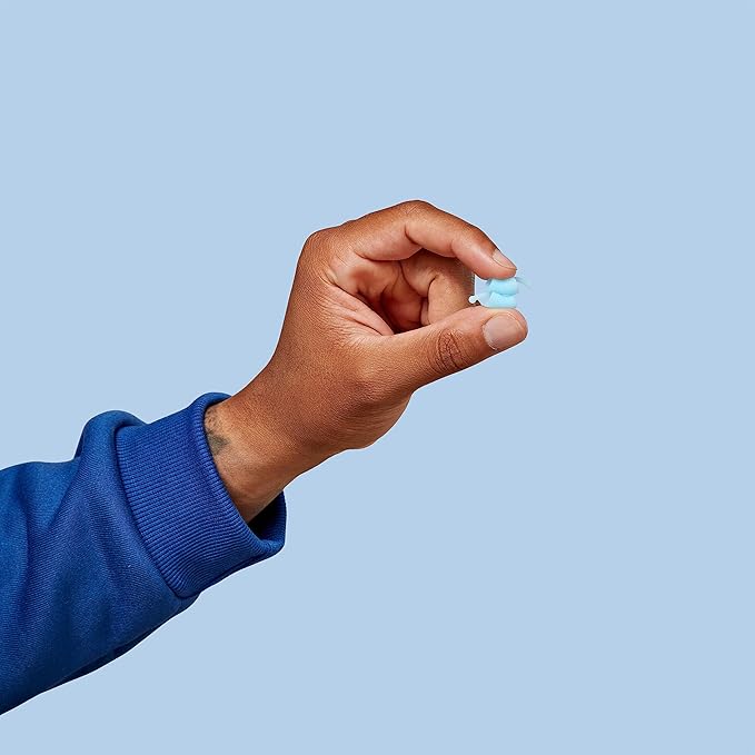 Flare Calmer | Ear Plugs Alternative | Daily Noise Relief | Sound Sensitivity | Stress Relief | No Muffling | Improve Wellbeing | Comfy, Reusable, Soft Silicone Earplugs | Soft Blue