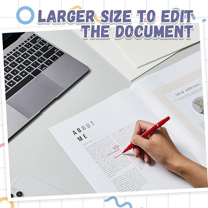 Gueevin 2 Pads 100 Sheets 8.5 x 11 Inch Transparent Sticky Notes, Extra Large Clear Self Sticky Notes, Waterproof Jumbo Translucent Paper, Office Supply