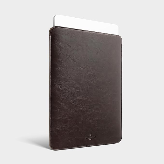 Comfyable Laptop Sleeve 13 Inch Precisely Compatible with MacBook Air M5 2026 & MacBook Pro/Neo A18, Faux Leather Cover Case, Dark Brown