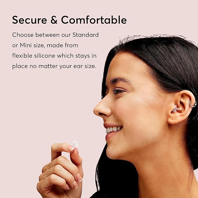 Flare Calmer | Ear Plugs Alternative | Daily Noise Relief | Sound Sensitivity | Stress Relief | No Muffling | Improve Wellbeing | Comfy, Reusable, Soft Silicone Earplugs | Soft Translucent