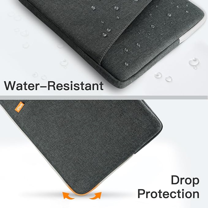 JETech Laptop Sleeve for MacBook Neo (A18 Pro), 14-InchMacBook Air/Pro, MacBook Pro M1-M5 2021-2026, Waterproof Bag Case with Pocket, Compatible with 14 Inch Notebook (Dark Grey)