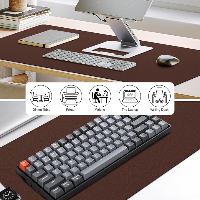 Leather Desk Mat, Desk Pad for Keyboard and Mouse Large Mouse Pads for Desk | Waterproof Desk Mat, Desk Matt for Desktop, Laptop Blotter, Keyboard Pad, Large Mouse Pad, Desk Essentials