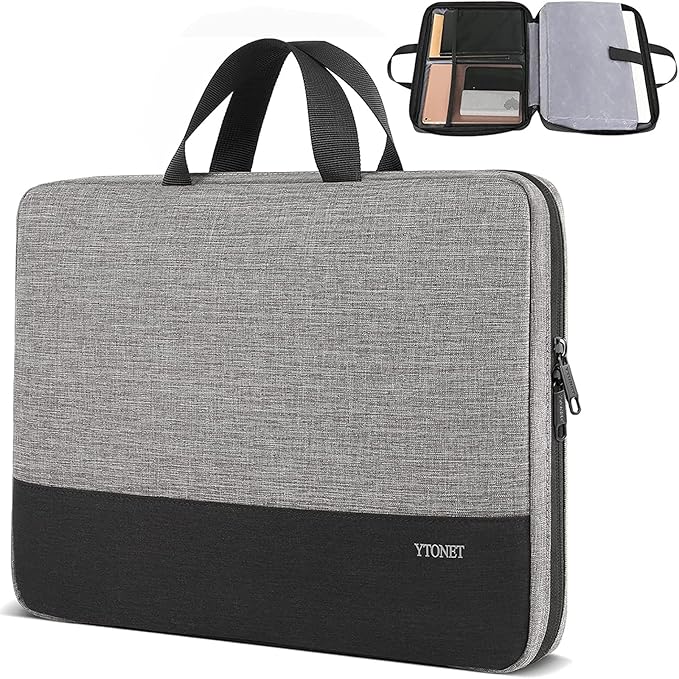 Ytonet Laptop Sleeve Case 16 Inch,TAS Laptop Cover with Handle，Grey | Slim Water Resistant Protective Computer Carrying Case Compatible with MacBook Pro HP Dell Lenovo Asus Notebooks