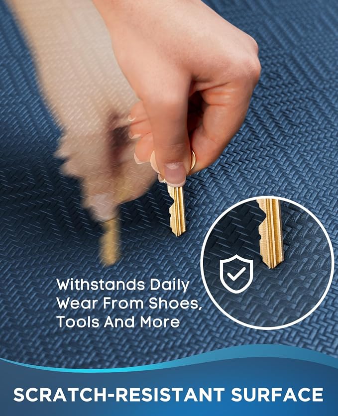 Ophanie Kitchen Mats for Floor, 1/2 inch Thick, 20x32 Anti Fatigue Cushioned Mat,Kitchen Rugs,Waterproof,Comfort Ergonomic Standing Mat for Office,Home,Sink with 99+ Pairs of Anti-Slip Bottom Ridges