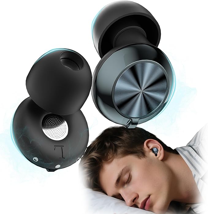 Adjustable Noise Cancelling Earplugs 14-35dB SNR,Reusable Silicone Ear Plugs for Sleeping with 8 Eartips and Case for Sleep Concerts,Work,Study,Snoring,Travel (Onyx)