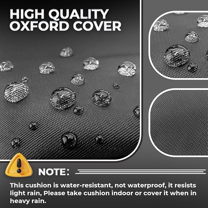 Chaise Lounge Cushions Outdoor Set of 2, 74.4 x 22 x 4.7 Inches Thickened Lounge Chair Cushions Waterproof for Outdoor Furniture with Ties, Non-Slip Patio Pool Chaise Lounge Cushions, Grey