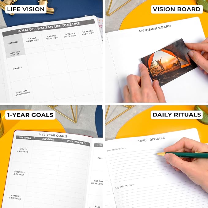 Clever Fox Planner Daily PRO - 8.5 x 11" A4 Size Daily Life Planner and Gratitude Journal to Increase Productivity, Time Management and Hit Your Goals - Undated - Lasts 3 Months (Red)